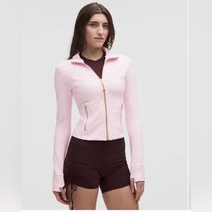 Lululemon define cropped jacket nulu pink organza size 12 NWOT